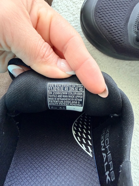 Skechers GOwalk Arch Fit Mens Black Lace Athletic Sneakers Shoes Size 11.slip in - Picture 7 of 7